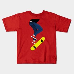 Trick With a Skateboard Kids T-Shirt